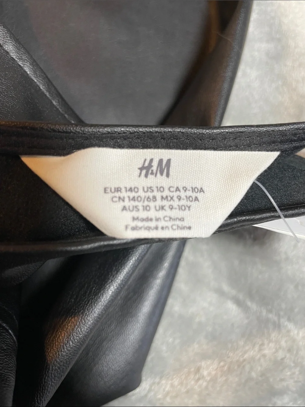 NWT H&M Girls Faux Leather Shift Dress